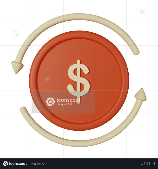 Cash Back  3D Icon