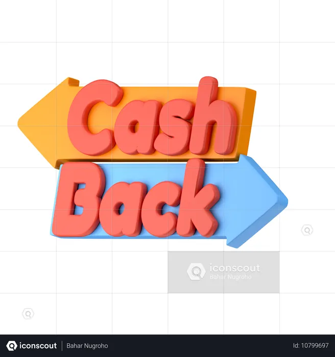 Cash Back  3D Icon