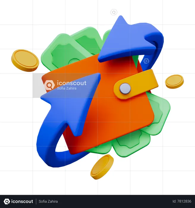 Cash Back  3D Icon