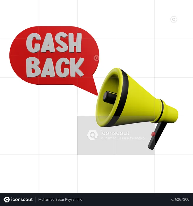 Cash Back Announcement  3D Icon