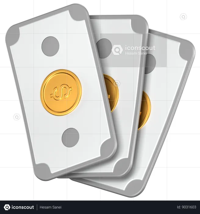 Cash Bundle  3D Icon