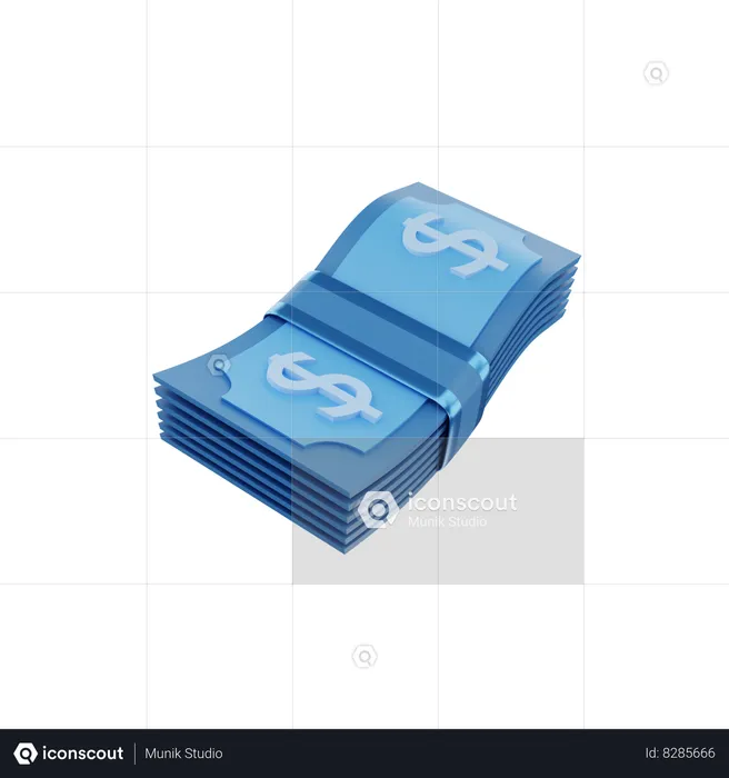 Cash Bundle  3D Icon