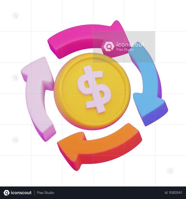 Cash Flow  3D Icon