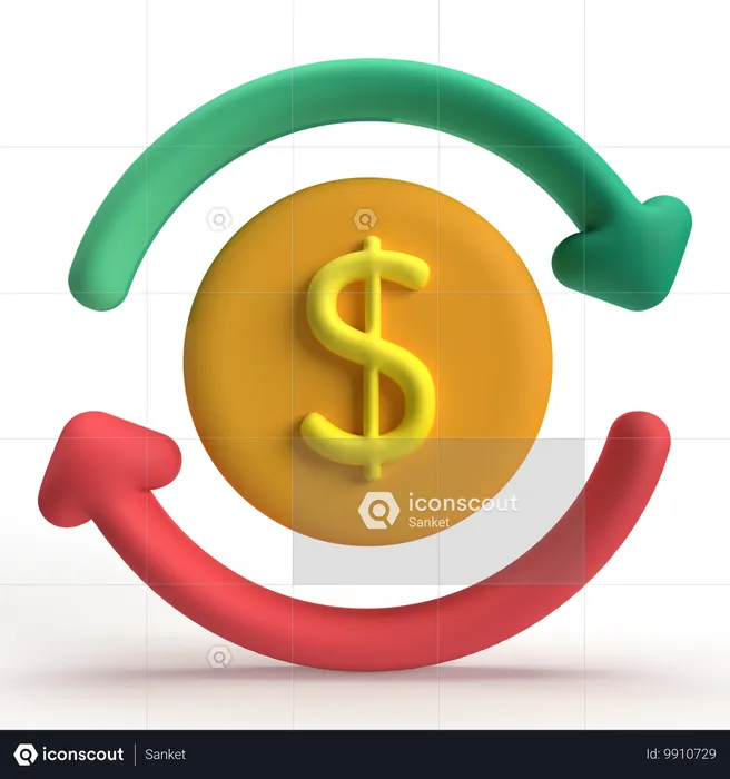 Cash Flow  3D Icon