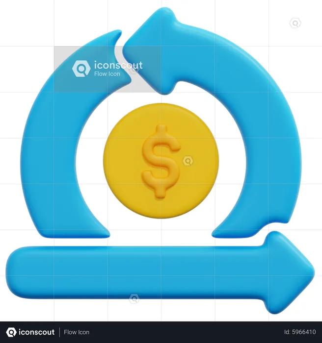 Cash Flow  3D Icon