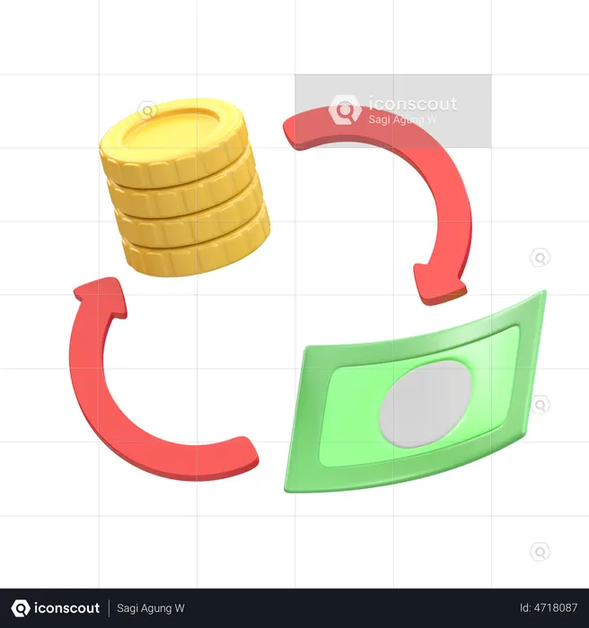 Cash Flow  3D Icon
