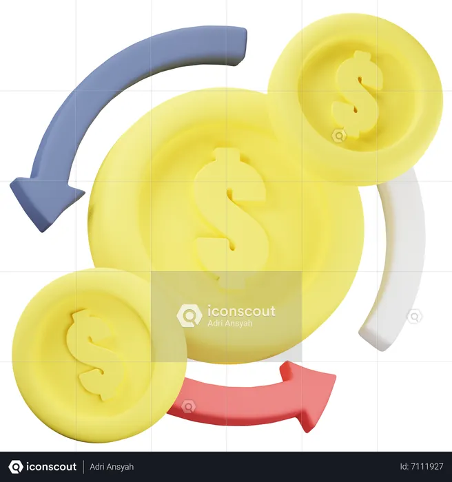 Cash Flow  3D Icon