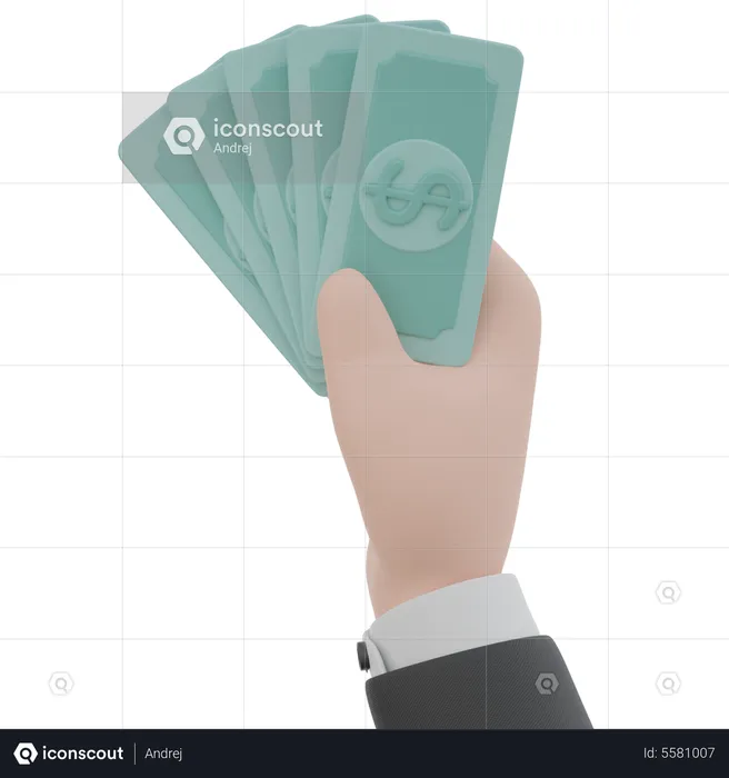 Cash In Hand  3D Icon