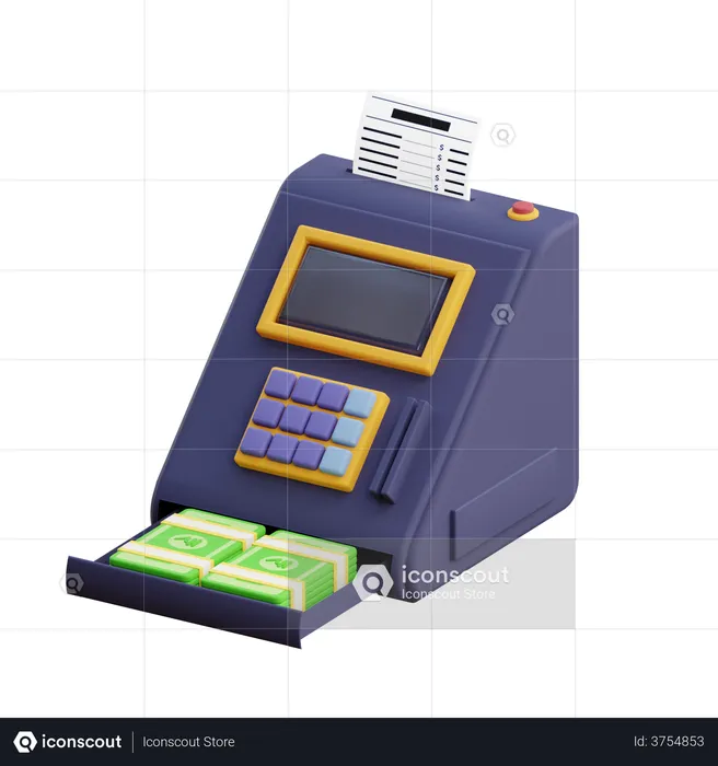 Cash Machine  3D Illustration