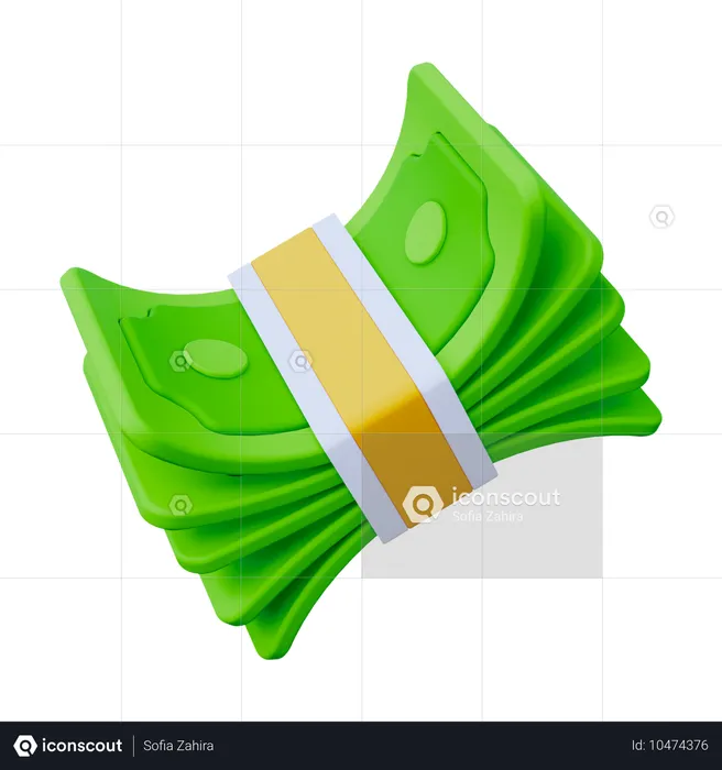 現金  3D Icon