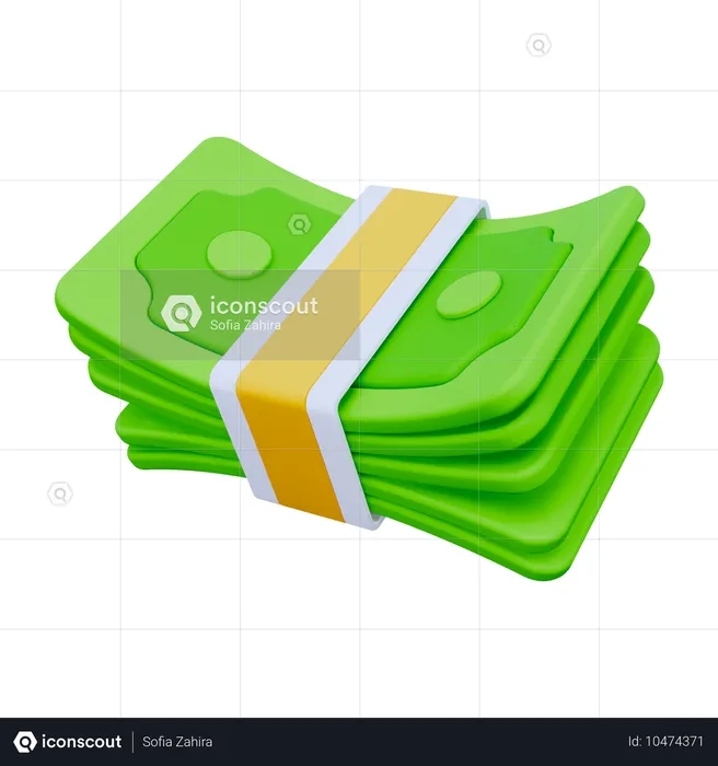 現金  3D Icon