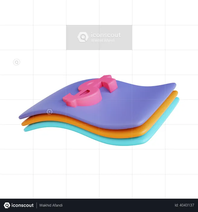 Cash Money  3D Illustration