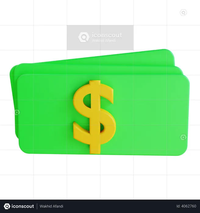 Cash Note Bundle  3D Illustration