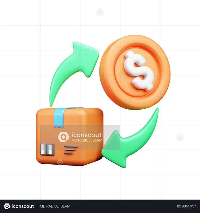 Cash on delivery  3D Icon