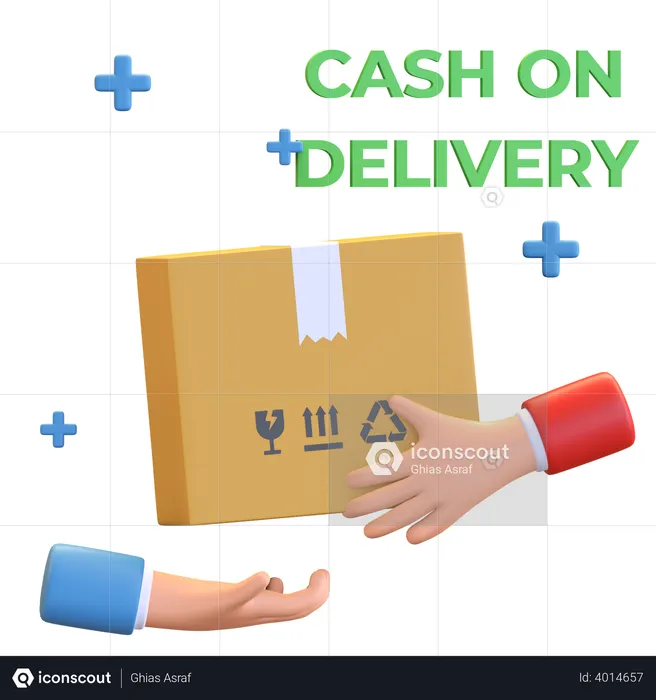 Cash on delivery  3D Illustration