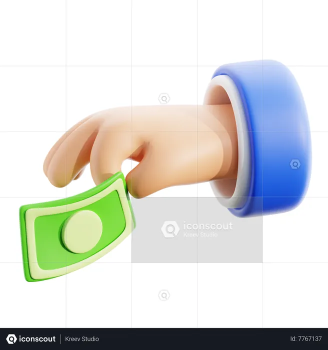 Cash Payment  3D Icon