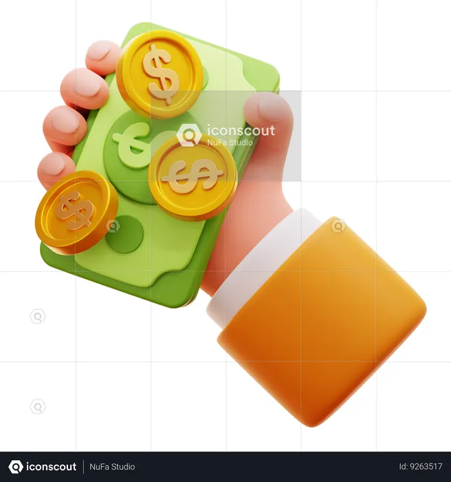 CASH PAYMENT  3D Icon