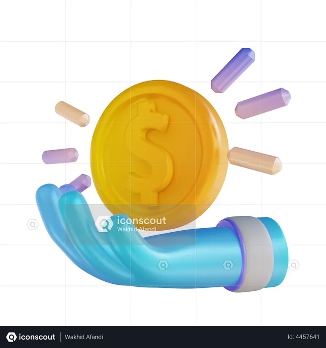 Cash Payment  3D Illustration