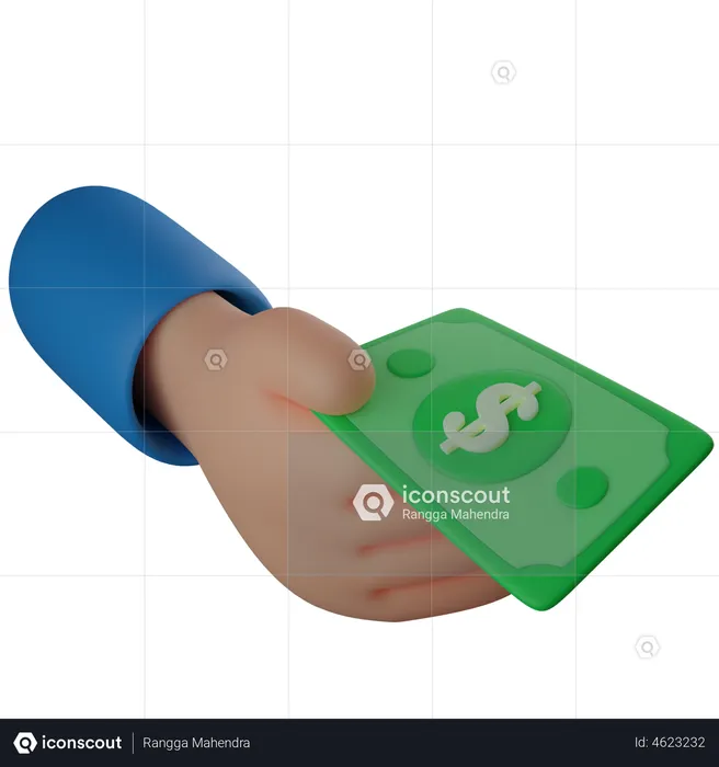 Cash Payment  3D Illustration