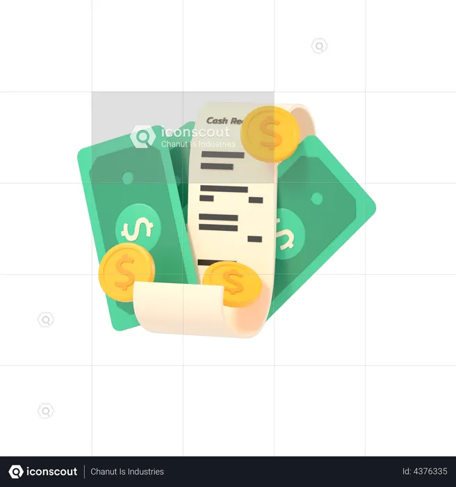 Cash Payment  3D Icon