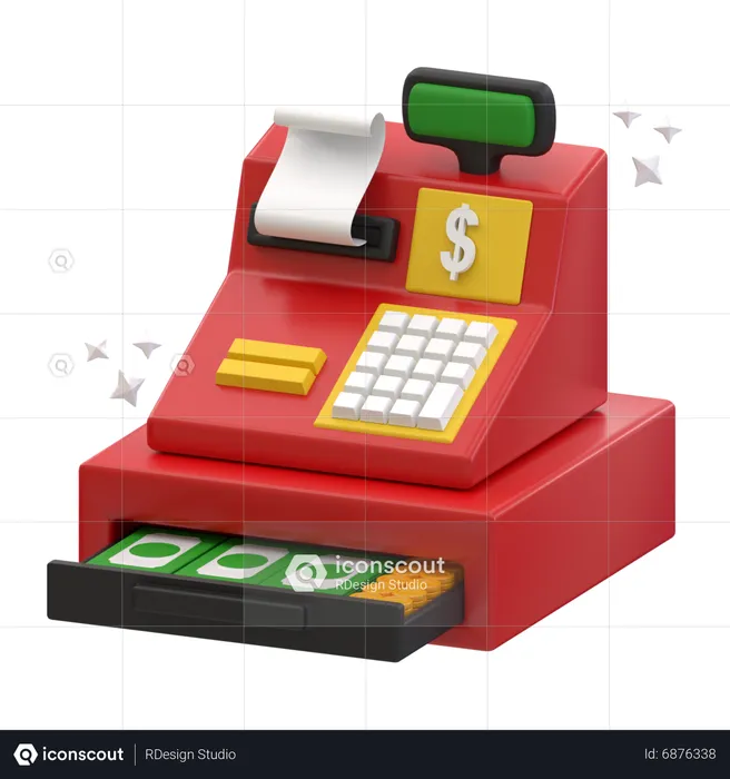 Cash Register  3D Icon