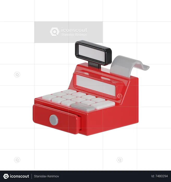 Cash Register  3D Icon