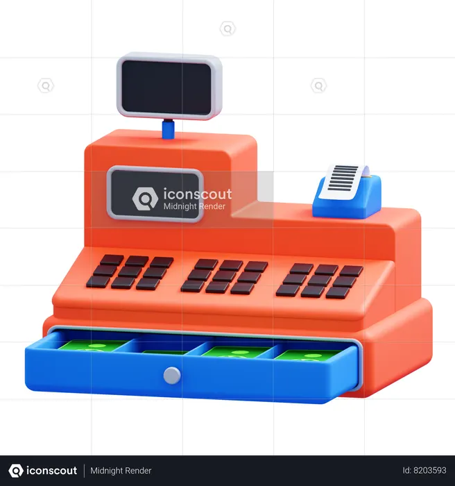 Cash Register  3D Icon