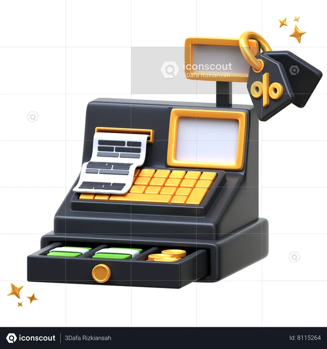 Cash Register  3D Icon