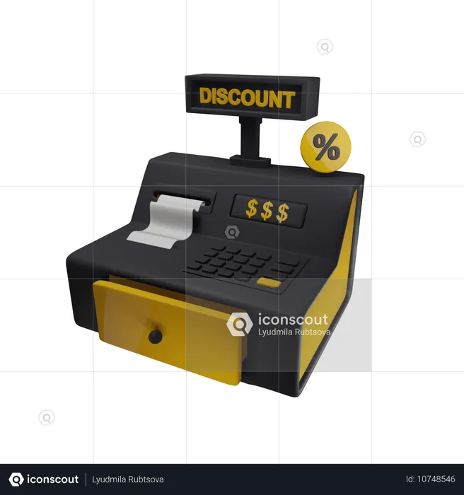 Cash Register  3D Icon