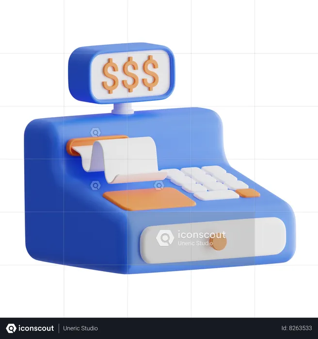 Cash Register  3D Icon