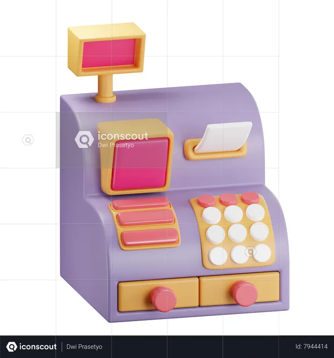 Cash Register  3D Icon