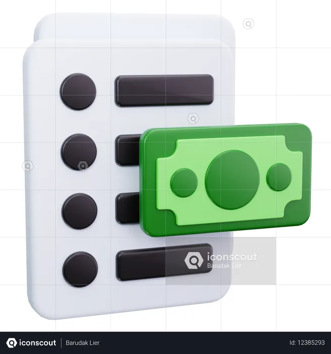 현금 단말기  3D Icon