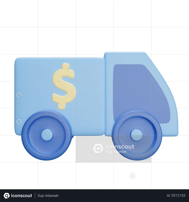 Cash Truck  3D Icon