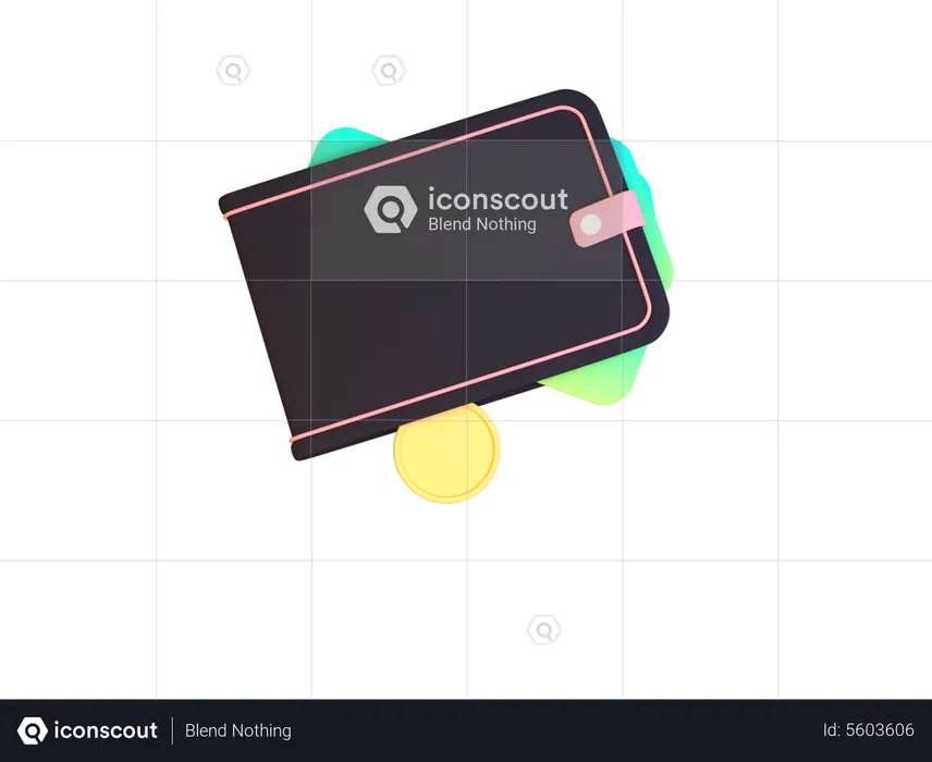 Cash Wallet  3D Icon