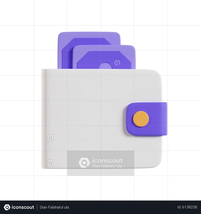 Cash Wallet  3D Icon