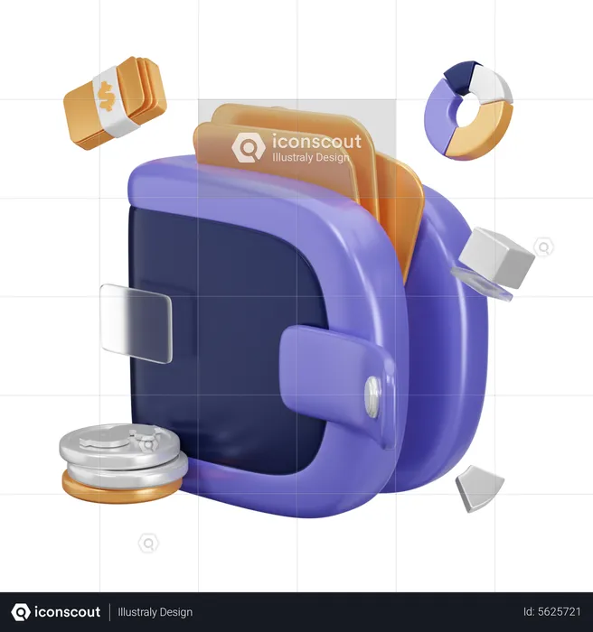 Cash Wallet  3D Icon