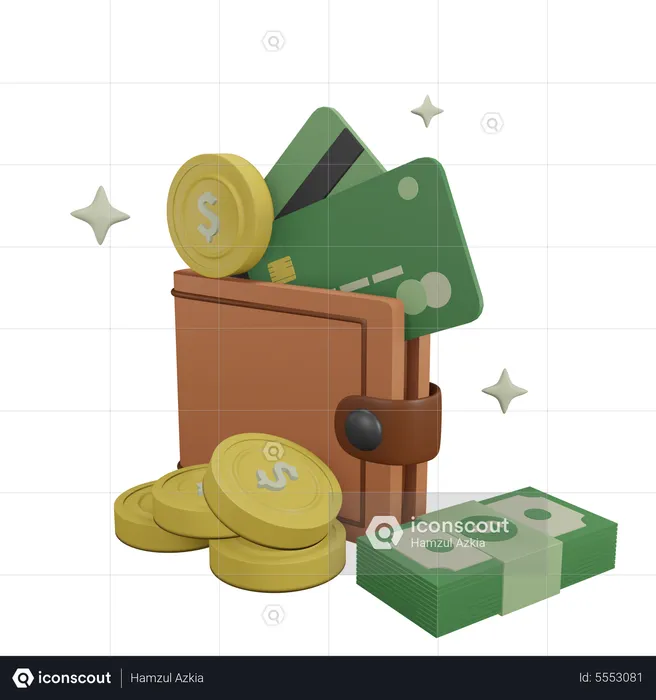 Cash Wallet  3D Icon