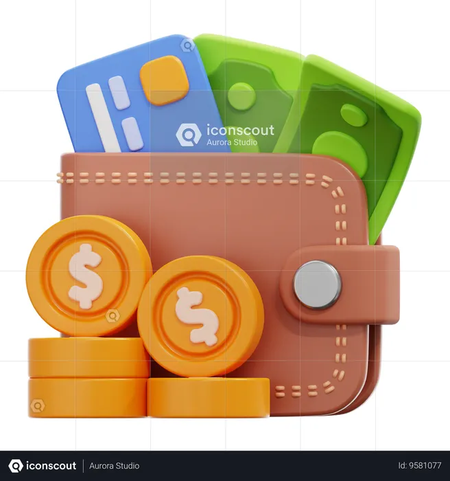 Cash Wallet  3D Icon