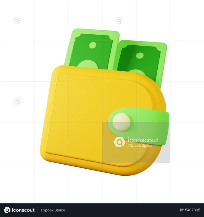 Cash Wallet  3D Icon