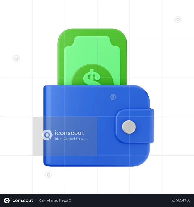 Cash Wallet  3D Icon