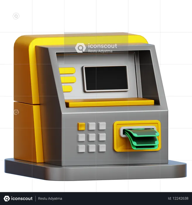 Cash Withdraw  3D Icon
