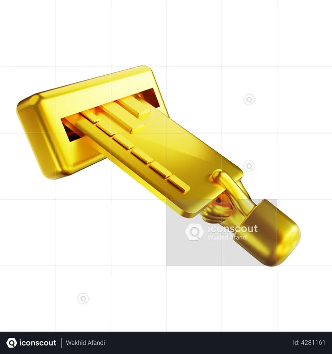 Cash Withdrawal  3D Illustration