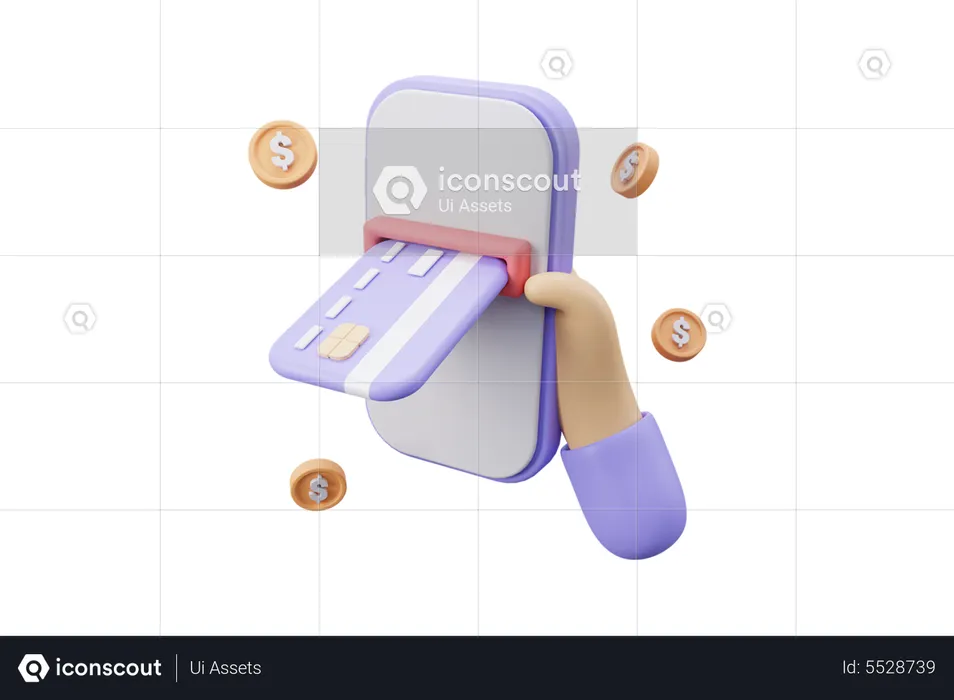 Cash withdrawal  3D Icon