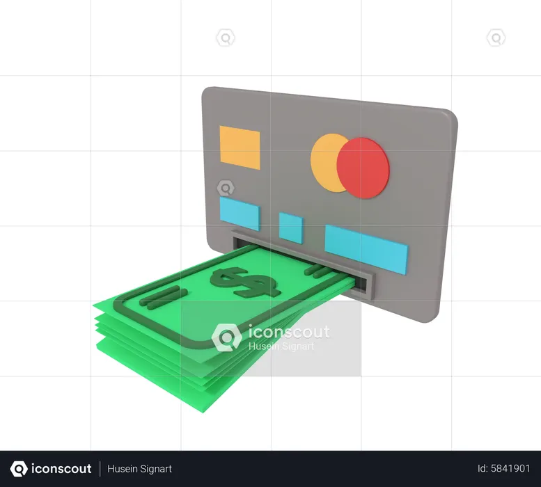 Cash Withdrawal  3D Icon