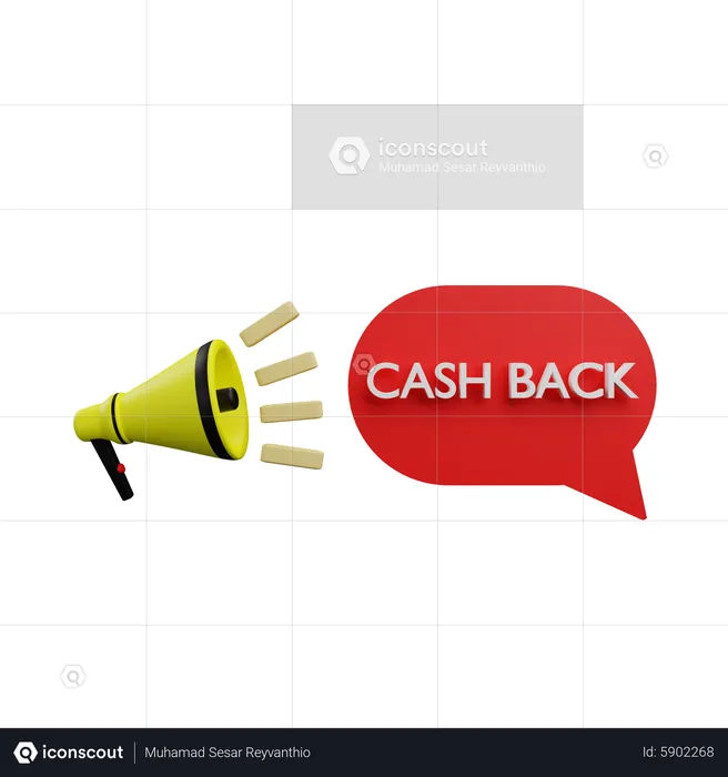 Cashback Promotion  3D Icon