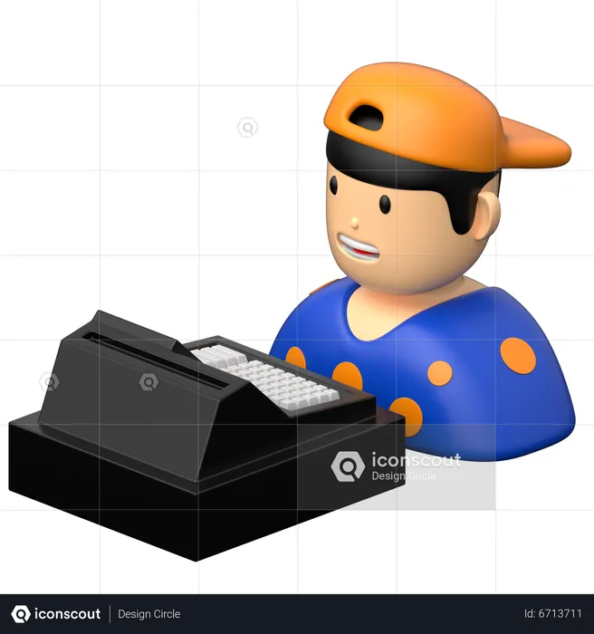 Cashier  3D Icon