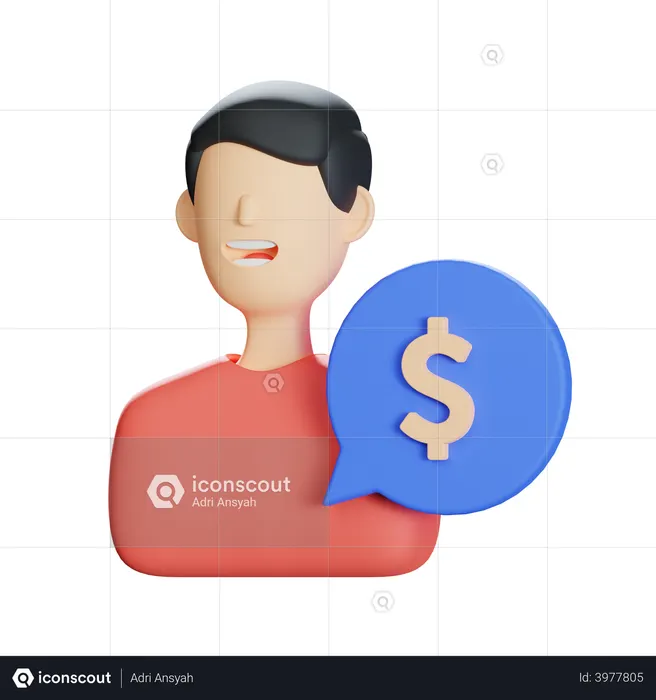 Cashier  3D Illustration
