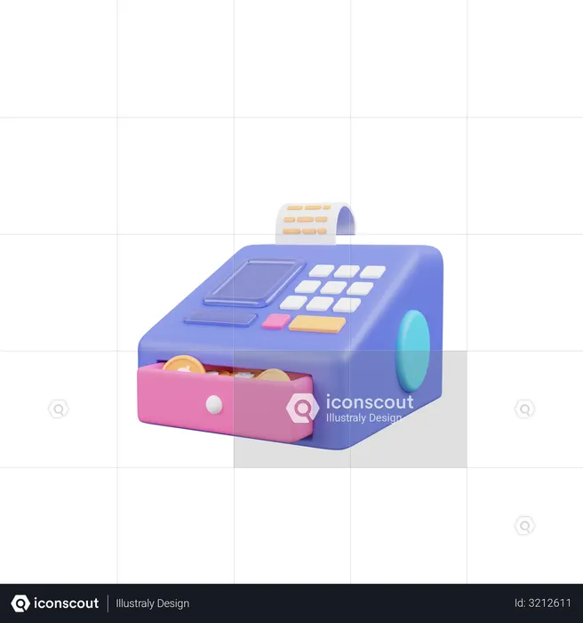 Cashier Machine  3D Icon