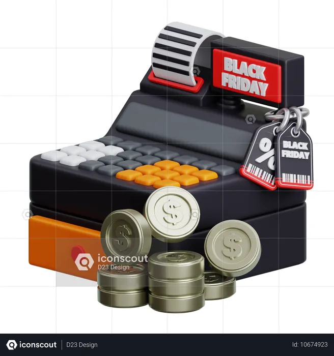 Cashier Machine  3D Icon