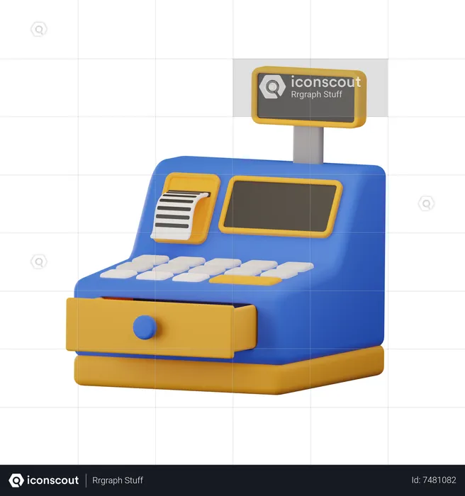 Cashier Machine  3D Icon